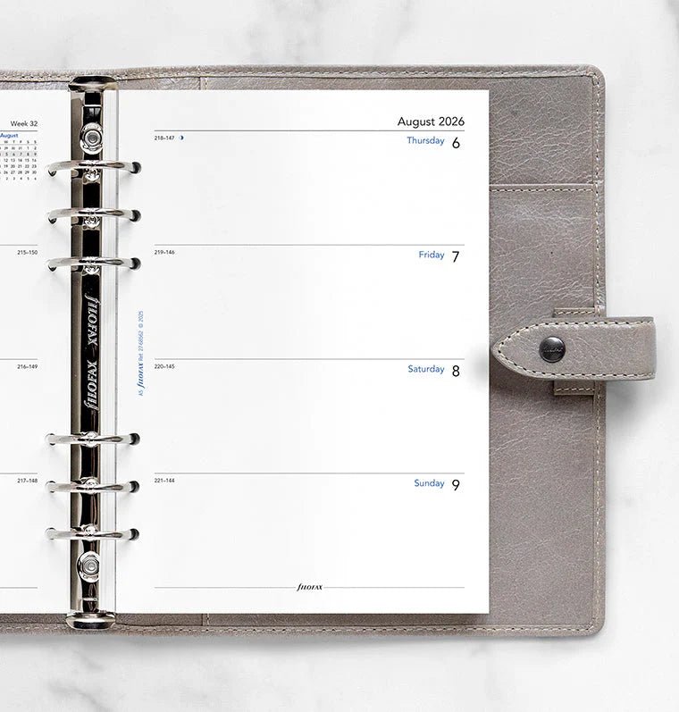 Recharge agenda 2026 - 2027 FILOFAX - A5 - Semaine sur deux pages (anglais) - 5059145621798