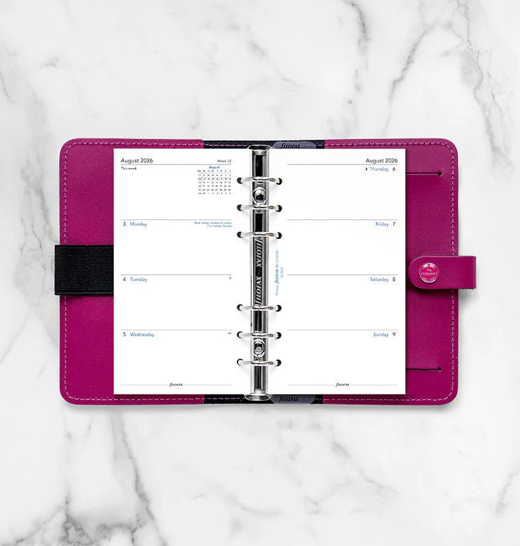 Recharge agenda 2026 - 2027 FILOFAX - Personal - Semaine sur deux pages (anglais) - 5059145621019