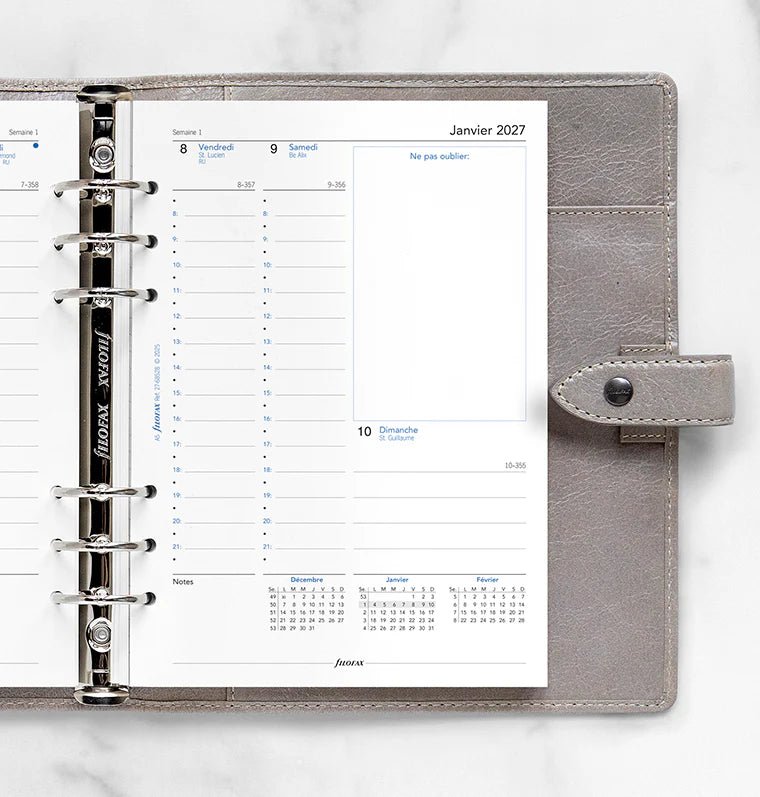 Recharge agenda 2027 FILOFAX - A5 - Semaine sur deux pages (français) - 5059145621637
