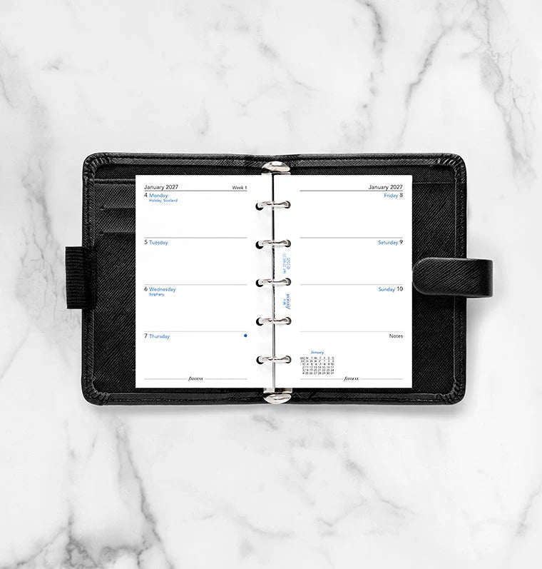 Recharge agenda 2027 FILOFAX - Mini - Semaine sur deux pages (anglais) - 5059145619634