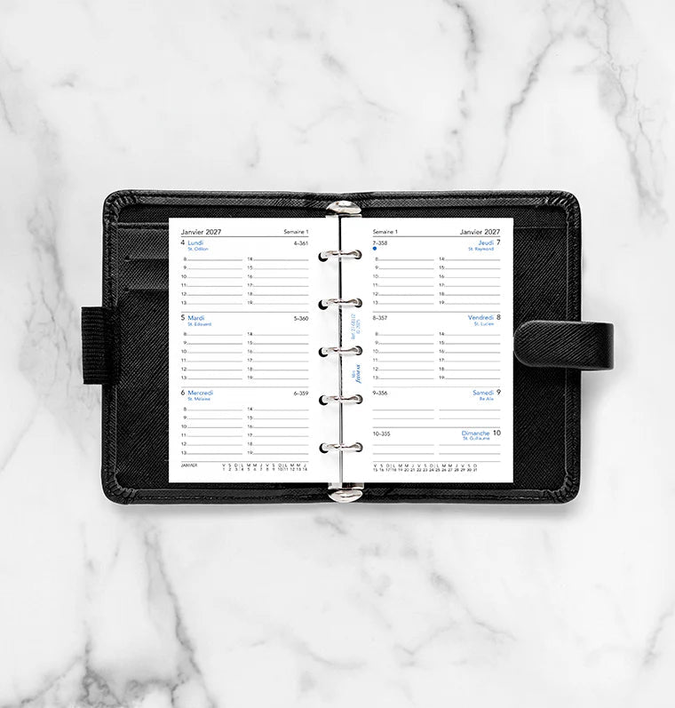 Recharge agenda 2027 FILOFAX - Mini - Semaine sur deux pages (français) - 5059145619610