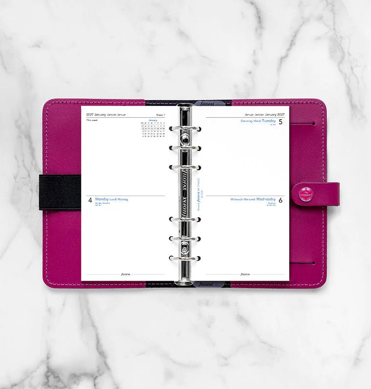 Recharge agenda 2027 FILOFAX - Personal - Deux jours par page (multilingue) - 5059145620616