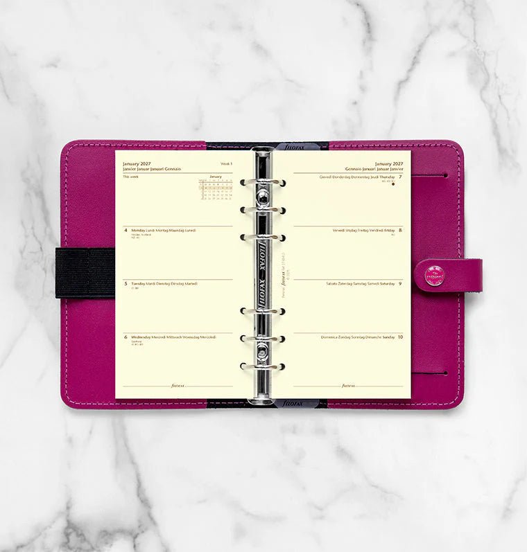 Recharge agenda 2027 FILOFAX - Personal - Semaine sur deux pages (multilingue) - 5059145620470