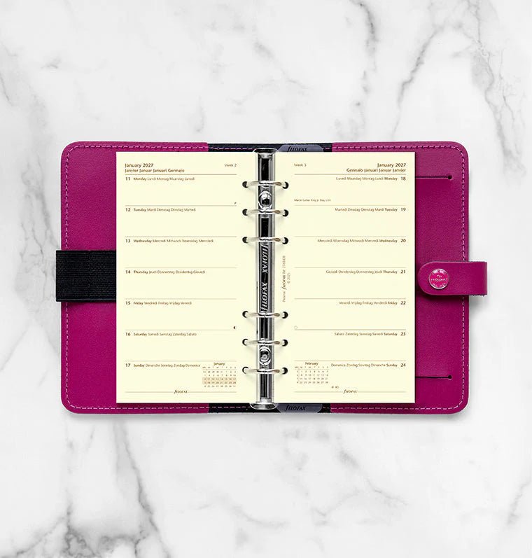 Recharge agenda 2027 FILOFAX - Personal - Semaine sur une page (multilingue) - 5059145620852