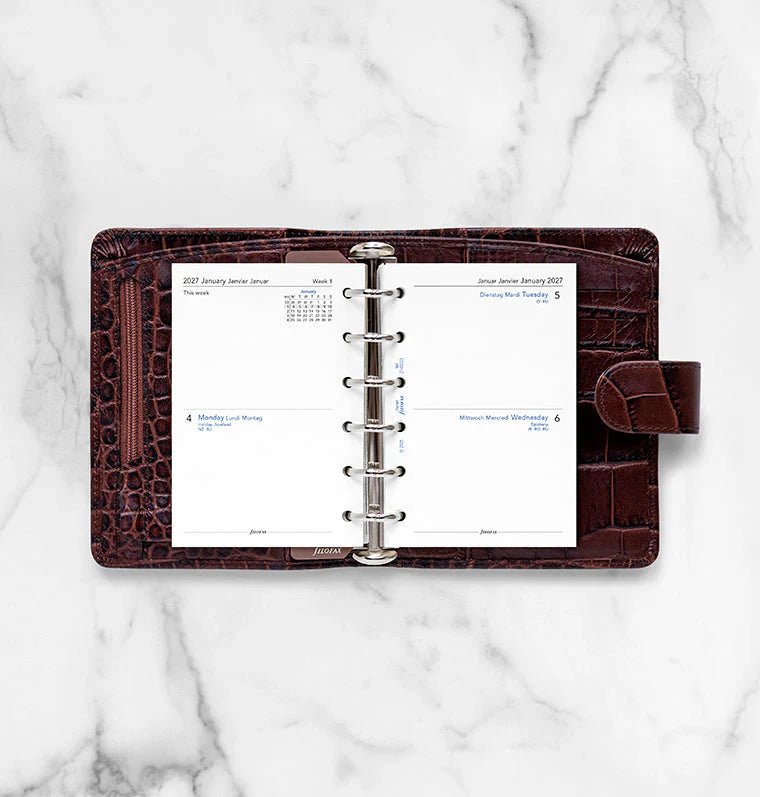 Recharge agenda 2027 FILOFAX - Pocket - Deux jours par page (multilingue) - 5059145619870