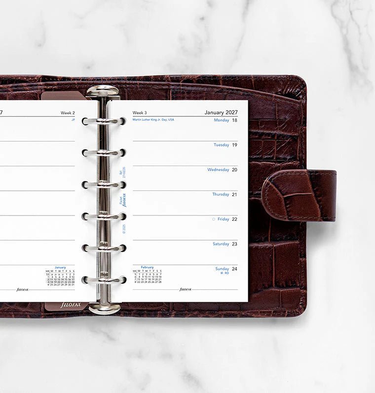 Recharge agenda 2027 FILOFAX - Pocket - Semaine sur une page (anglais) - 5059145619917