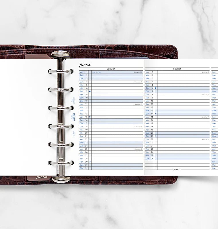 Recharge agenda FILOFAX 2027 - Pocket - Planning annuel vertical (français) -