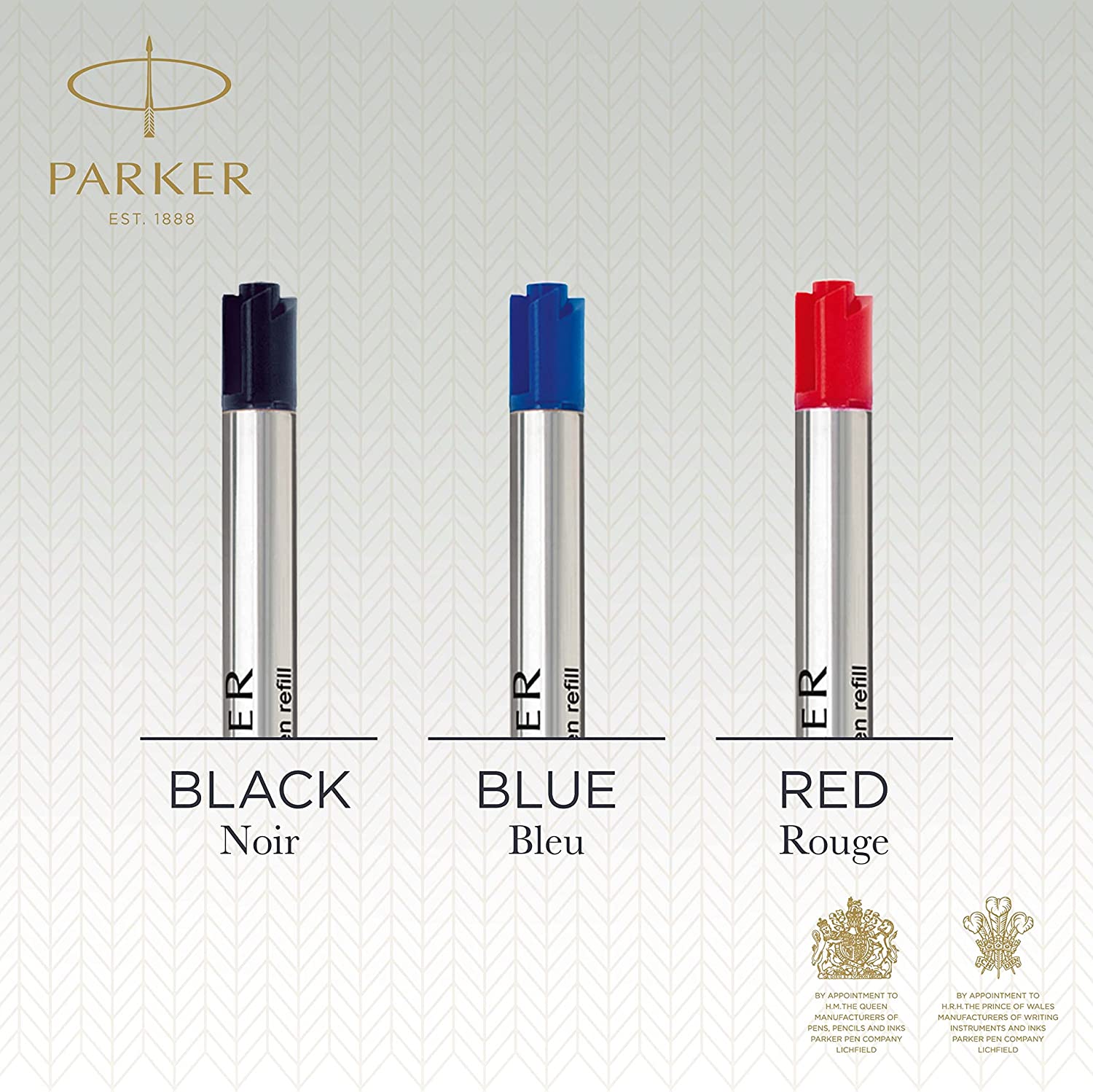 Recharge stylo bille PARKER - Medium (M) - Noir - 3501179503691
