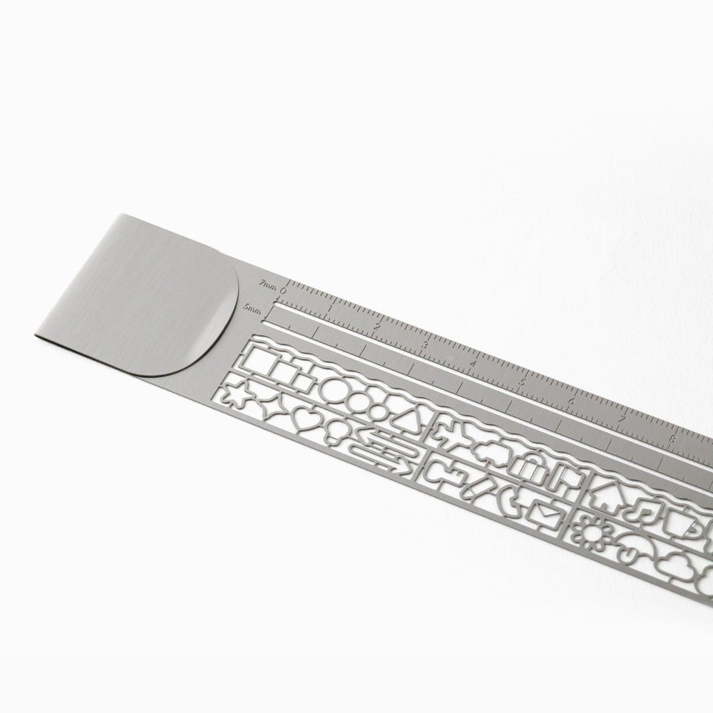 Règle MIDORI normographe - 10 cm - Argent - 4902805422291