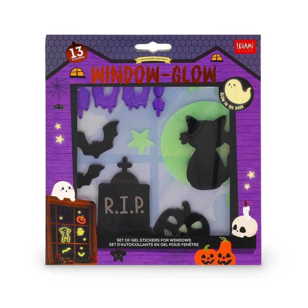 Set de 13 autocollants en gel pour fenêtre LEGAMI - Halloween Edition - Windo-Glow - 8052694147631