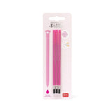 Set de 3 recharges LEGAMI pour stylo à encre gel effaçable - Rose