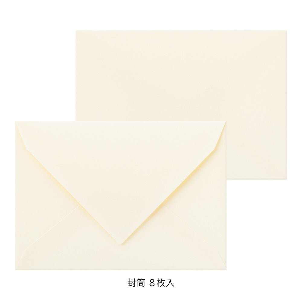 Set de correspondance MIDORI washi Hanairo - Blanc - 4902805869287