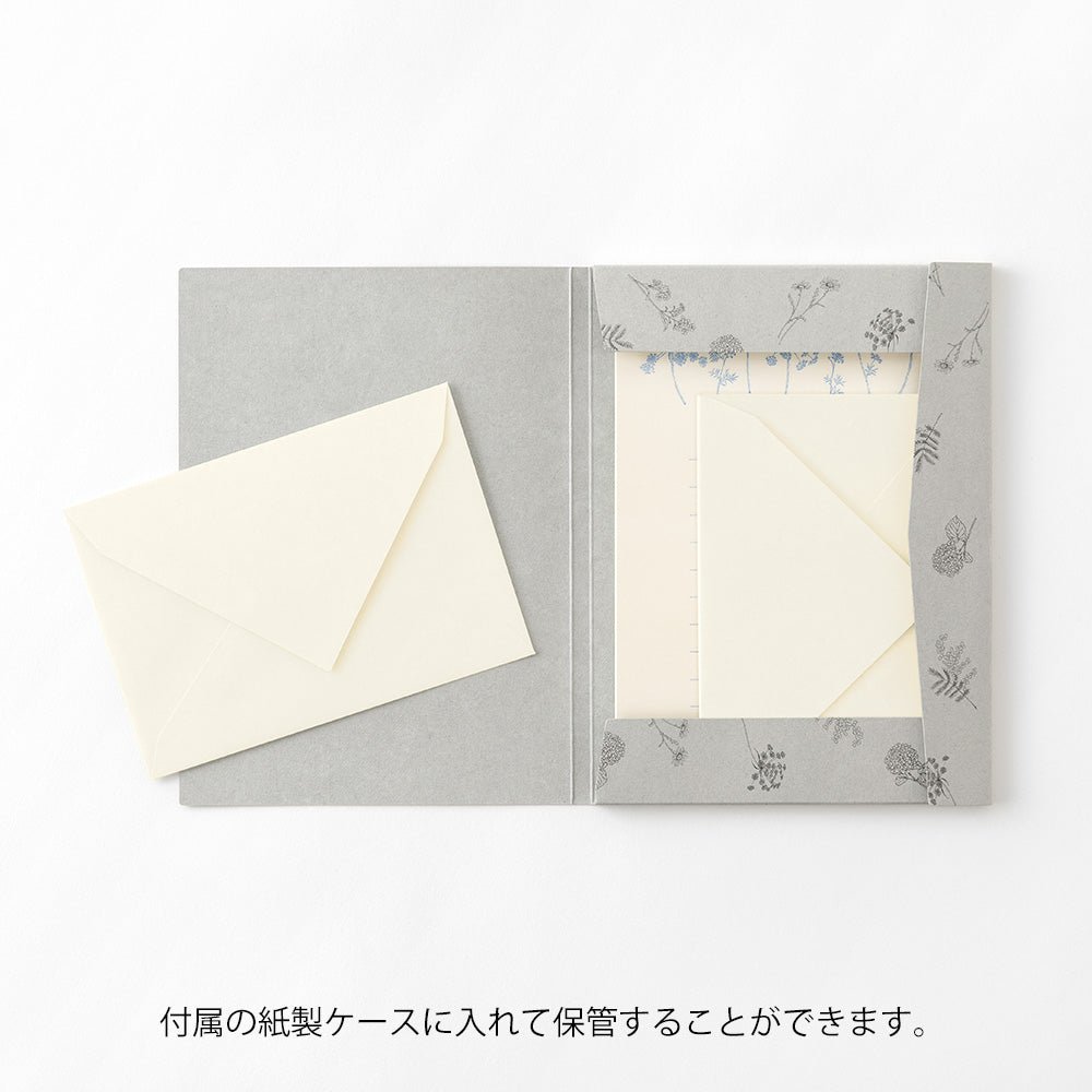 Set de correspondance MIDORI washi Hanairo - Blanc - 4902805869287