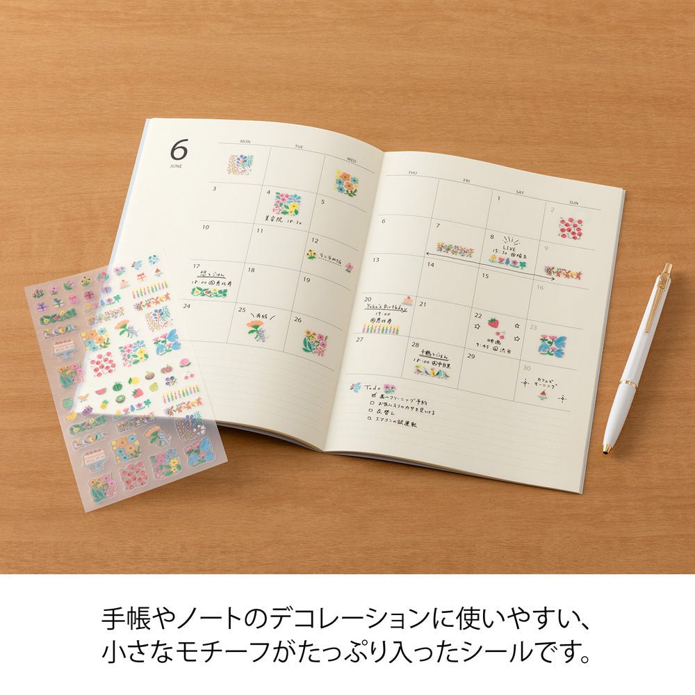 Stickers repositionnables MIDORI Collection - Fleurs - 4902805827416