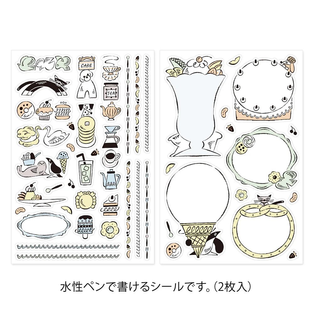 Stickers repositionnables MIDORI Yuru Log - Gourmandises & Animaux -