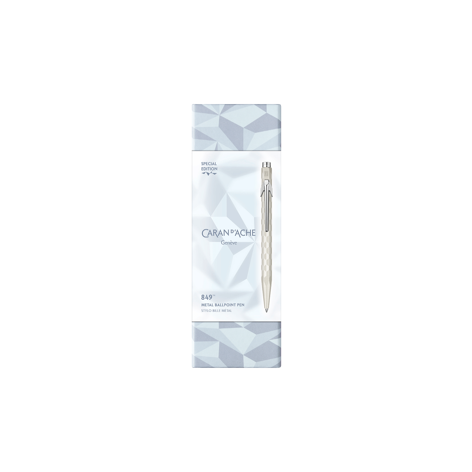 Stylo bille CARAN D'ACHE 849 Alpine Frost Édition Spéciale - Blanc - 7630002360821