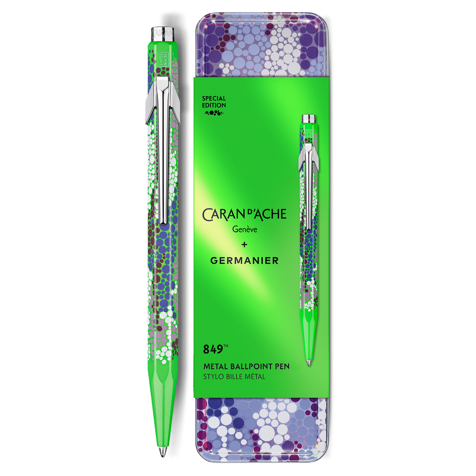 Stylo bille CARAN D'ACHE 849 Germanier Édition Spéciale - Vert -