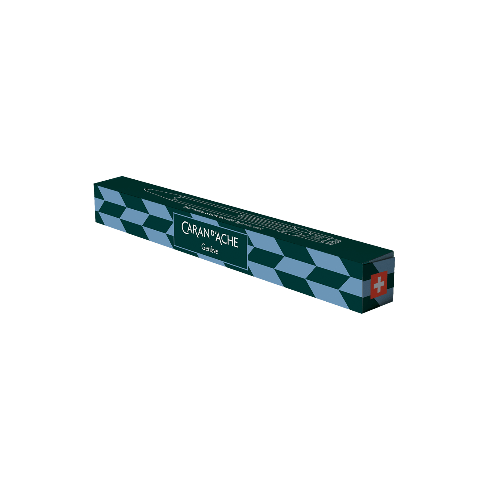Stylo bille CARAN D'ACHE 849 Mosaic Édition Spéciale - Vert Sapin - 7630002364546