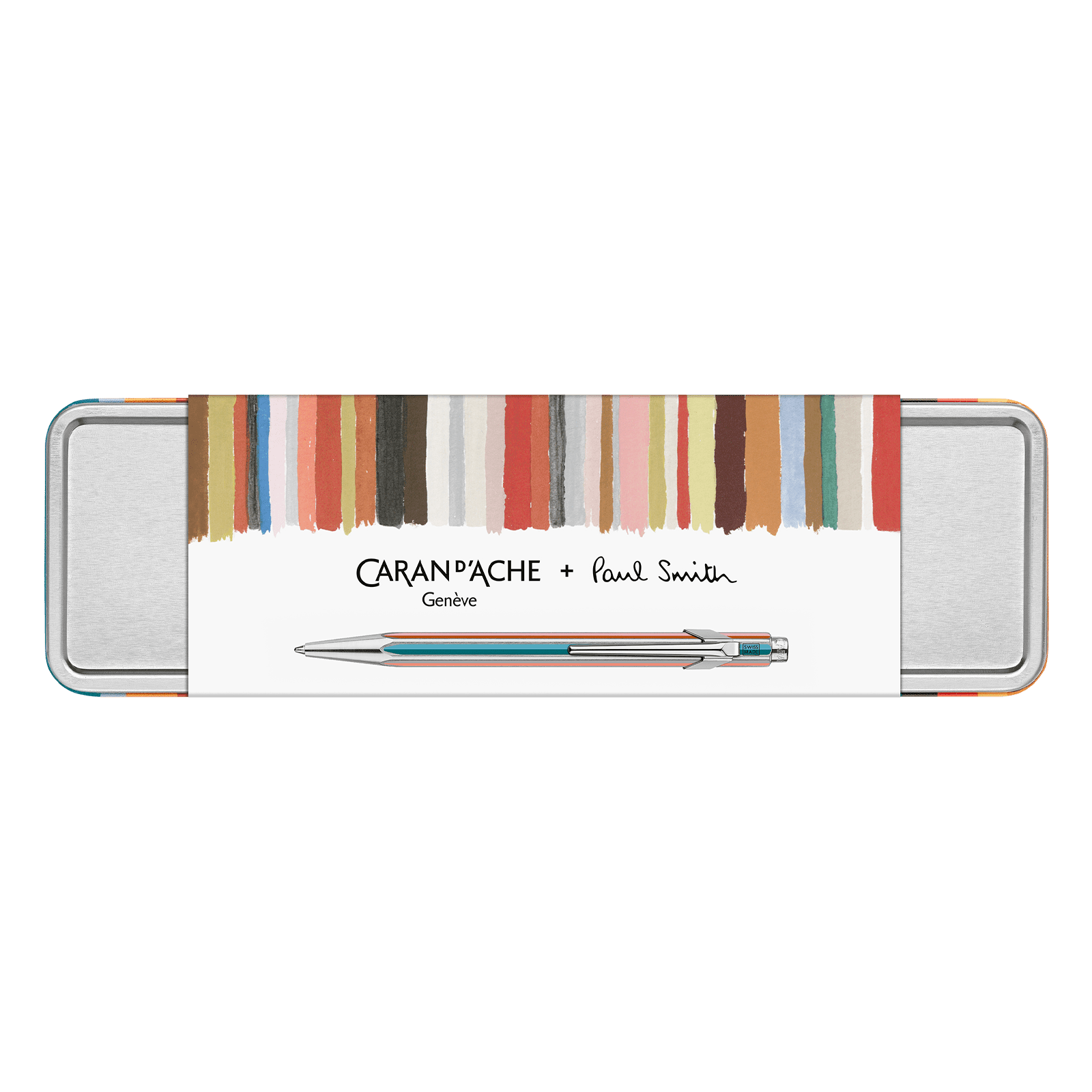 Stylo bille CARAN D'ACHE 849 Paul Smith Édition 5 - Gris Argenté - 7630002364362