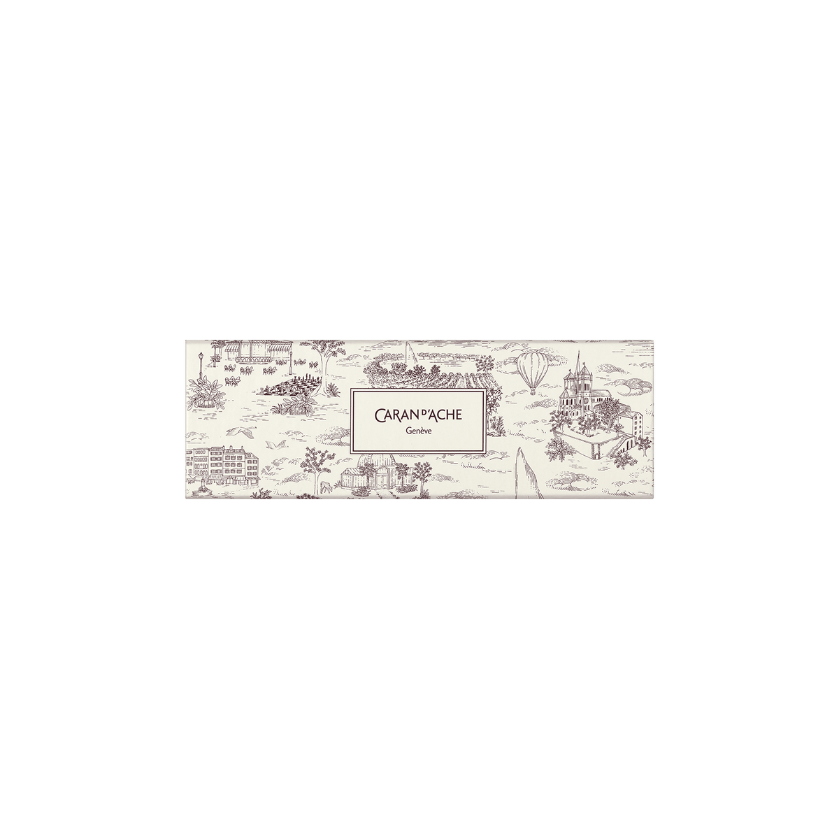 Stylo bille CARAN D'ACHE 849 Toile de Jouy Geneva Edition - Bordeaux - 7630002365697