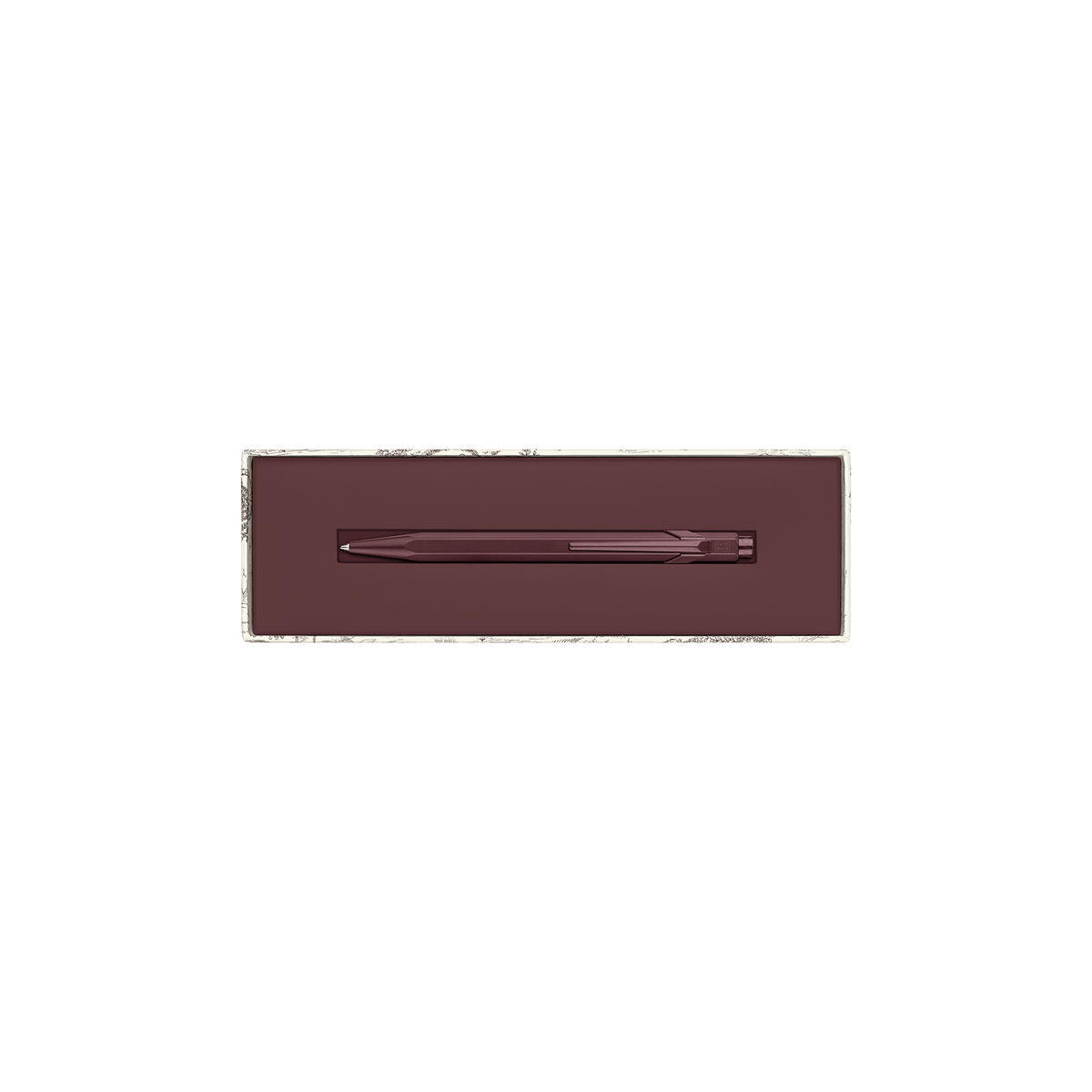 Stylo bille CARAN D'ACHE 849 Toile de Jouy Geneva Edition - Bordeaux - 7630002365697
