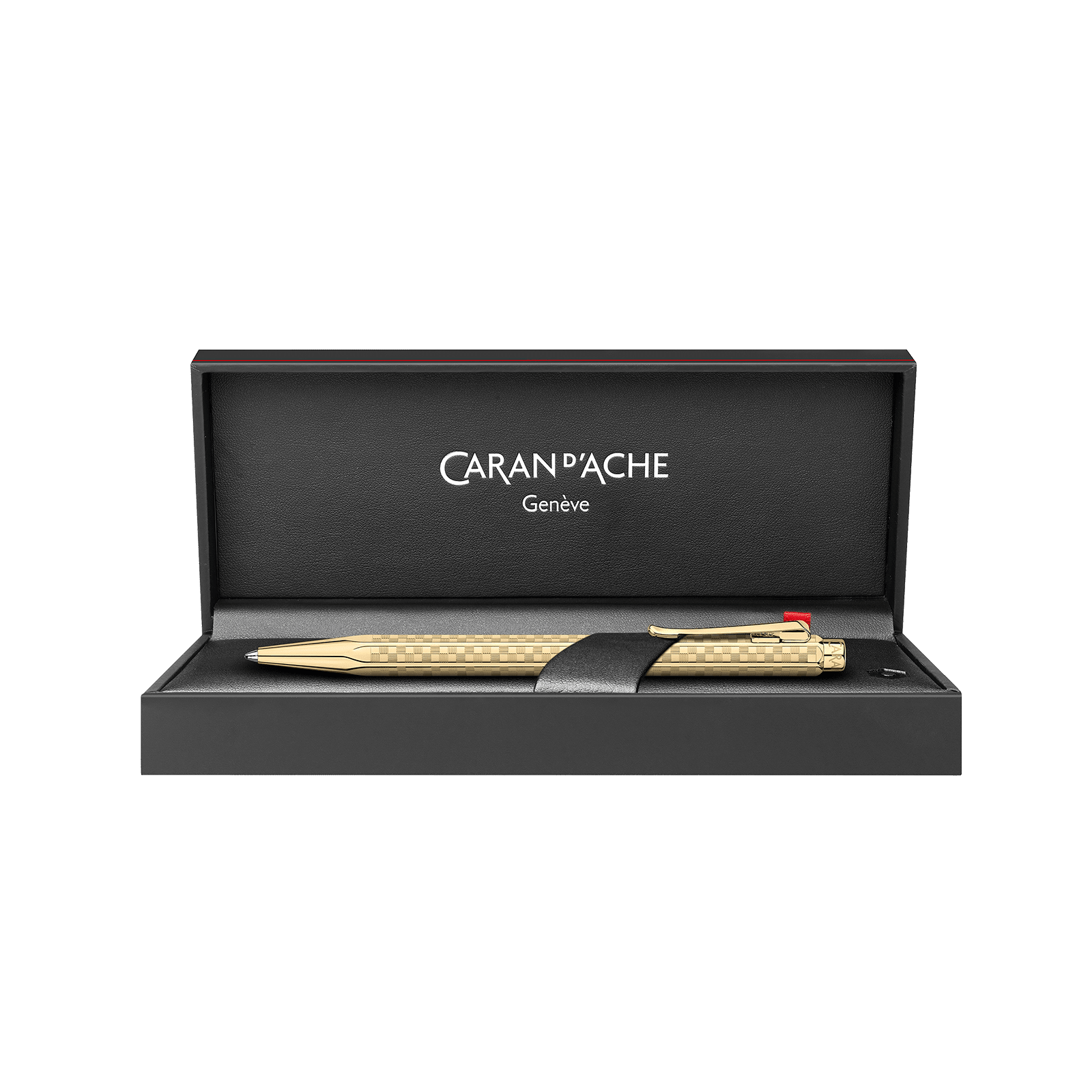 Stylo bille CARAN D'ACHE Ecridor Damier Édition Spéciale - Doré - 7630002365116