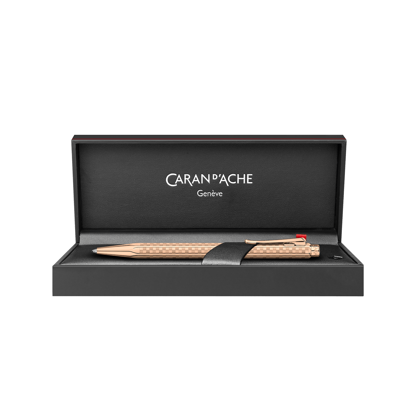 Stylo bille CARAN D'ACHE Ecridor Damier Édition Spéciale - Doré Rose - 7630002365130