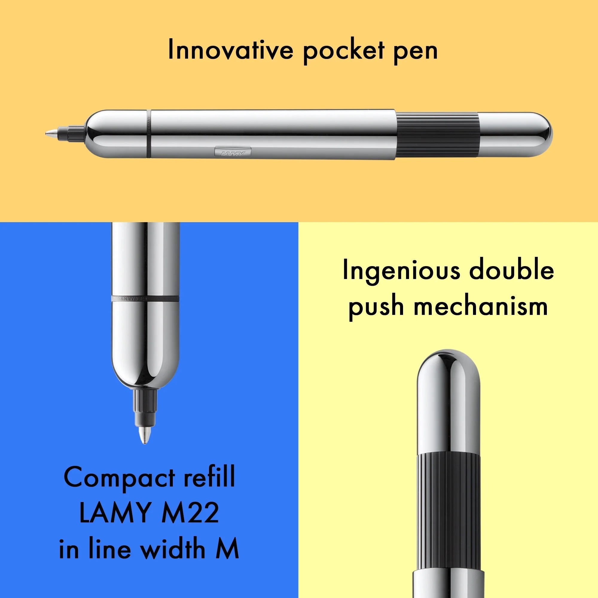 Stylo bille LAMY pico - Chromé - 4014519139256