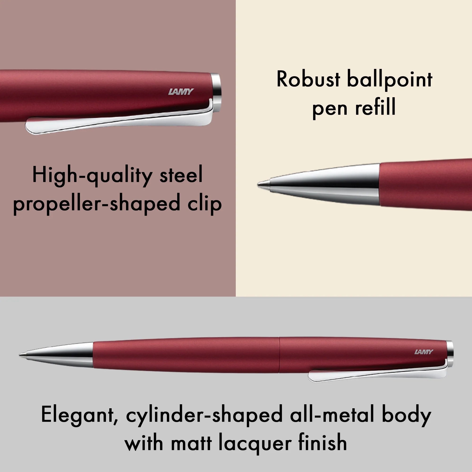 Stylo bille LAMY studio - Royal Red - 4014519763161