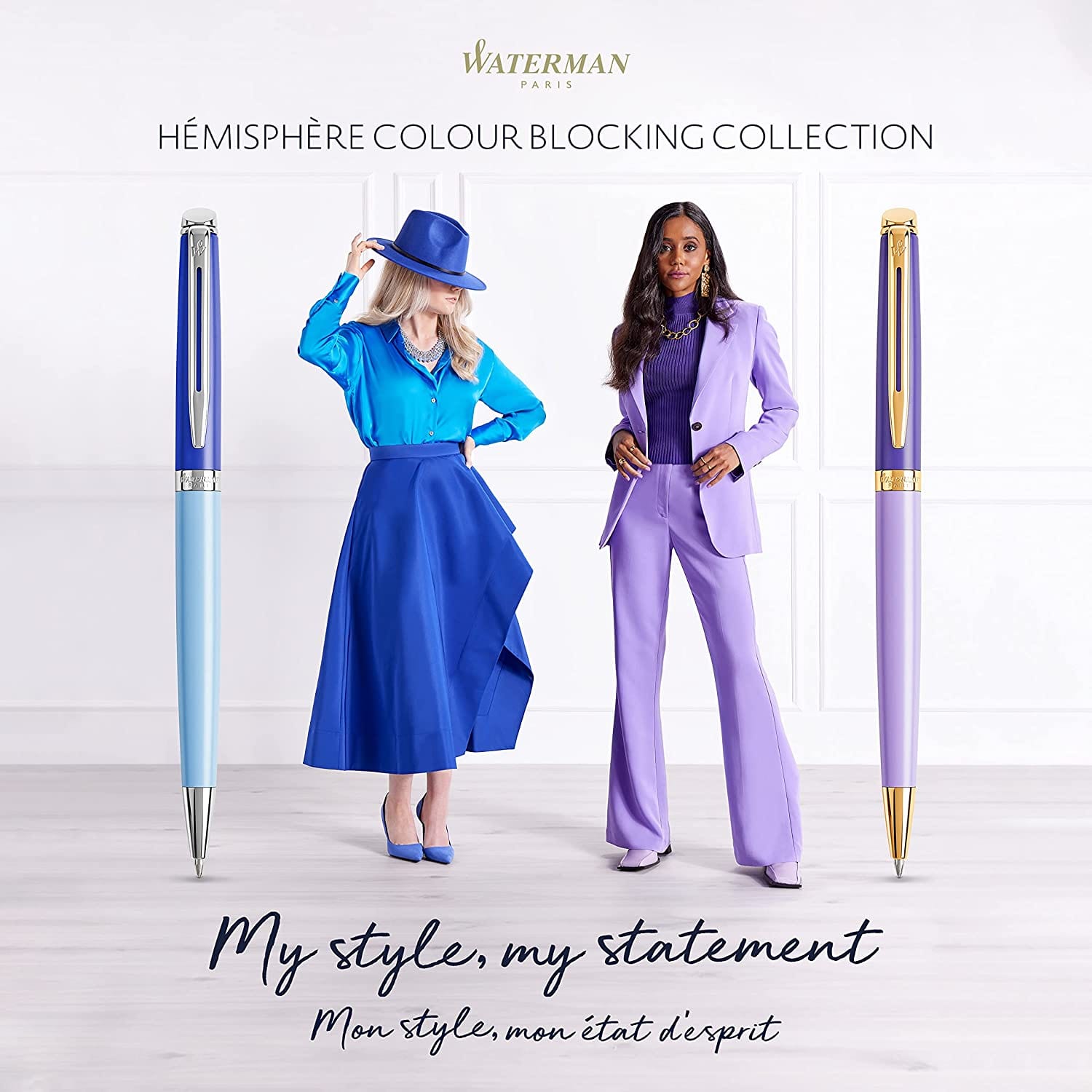 Stylo bille WATERMAN Hémisphère Colour Blocking - Bleu CT - 3026981799273