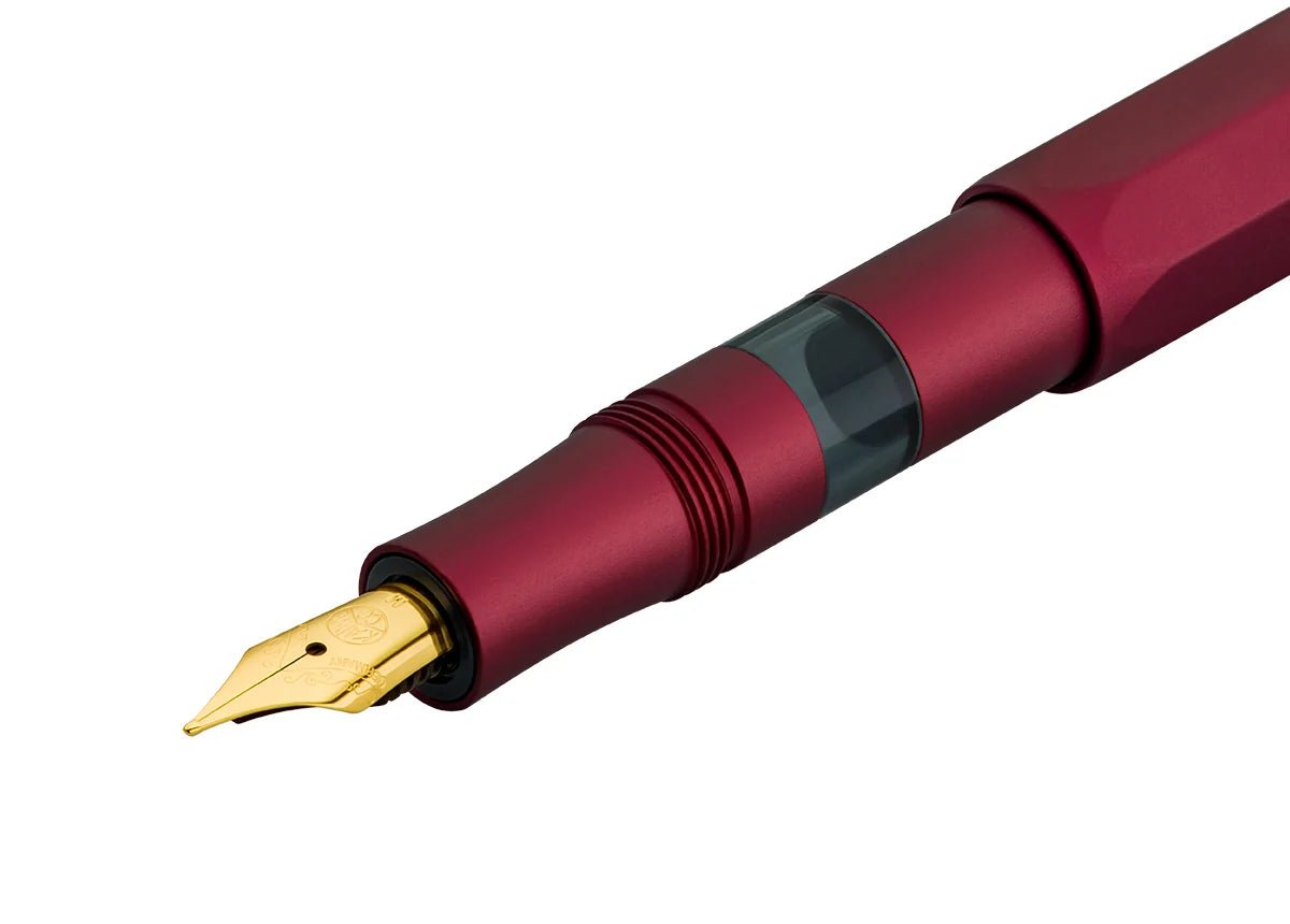 Stylo plume KAWECO Piston Sport AL Bordeaux/Gold - Extra-fine (EF) - 4251734926616