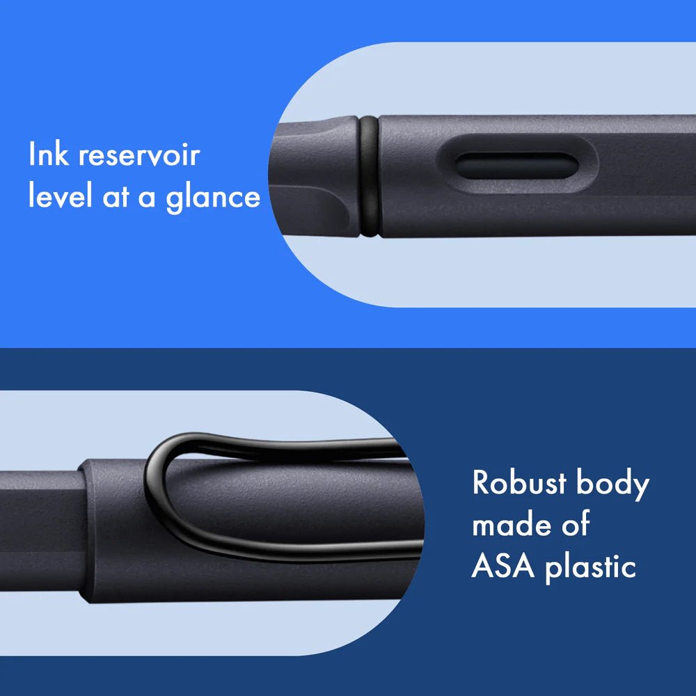 Stylo plume LAMY safari - Steel Black - Extra - fine (EF) - 4014519763277