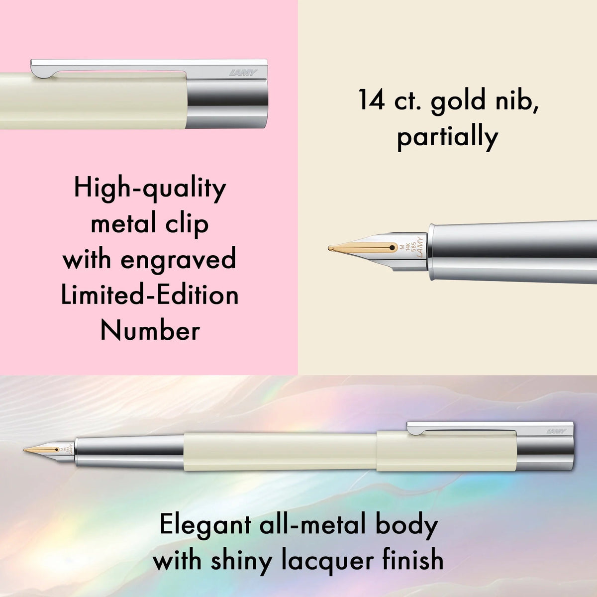 Stylo plume LAMY scala Édition Limitée - Pearl - Fine (F) - 4014519809630