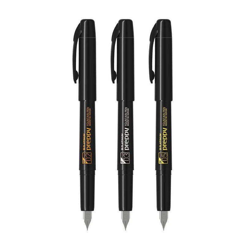 Stylo plume PLATINUM Preppy Édition Limitée - Black Edition - Medium (M) - 4977114117602