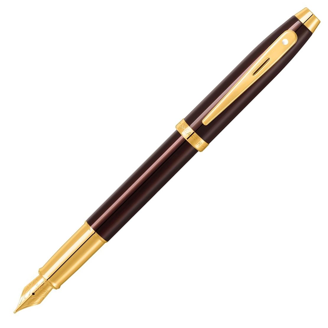 Stylo plume SHEAFFER 100 - Glossy Coffee Brown GT - Fine (F) -