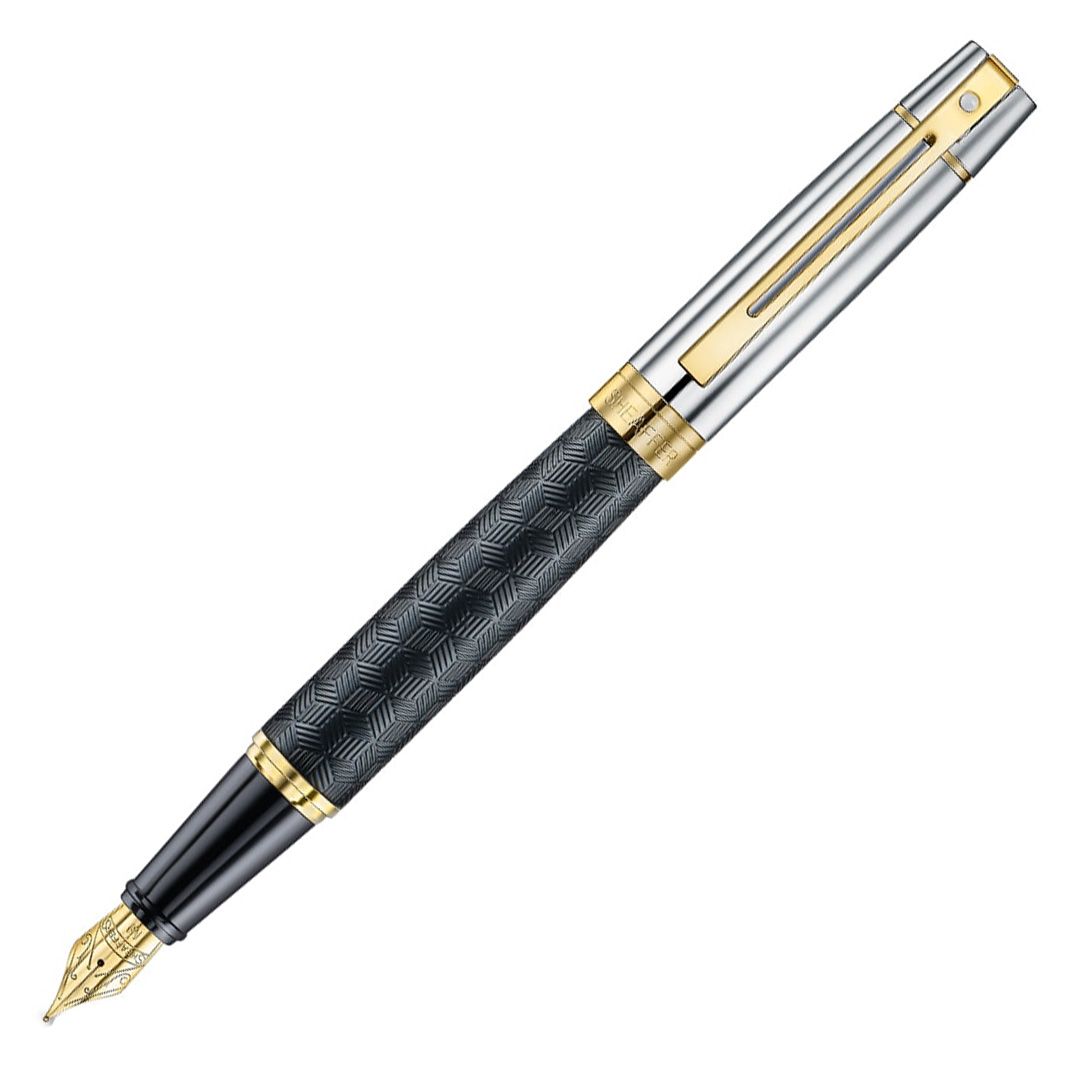 Stylo plume SHEAFFER 300 - Engraved Black GT - Fine (F) -