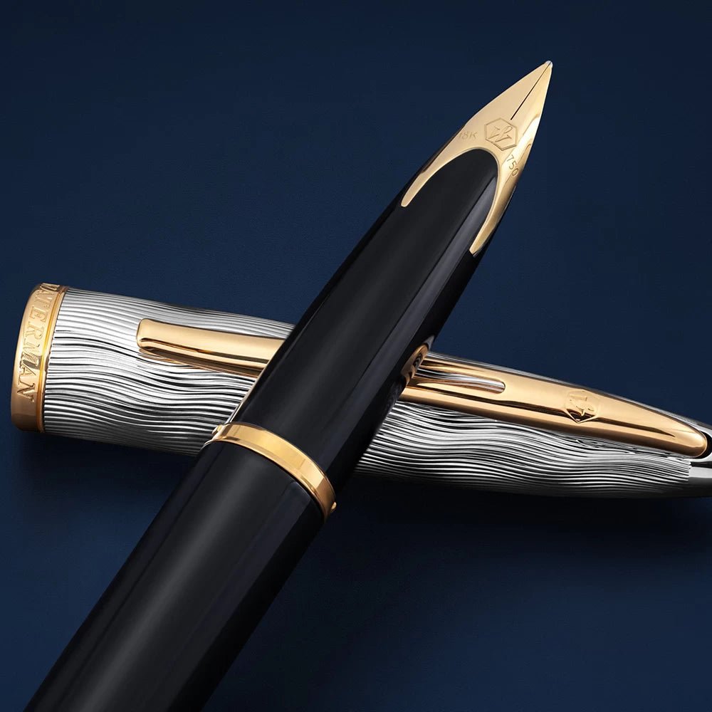 Stylo plume WATERMAN Carène Reflets de Paris - Fine (F) - Noir - -