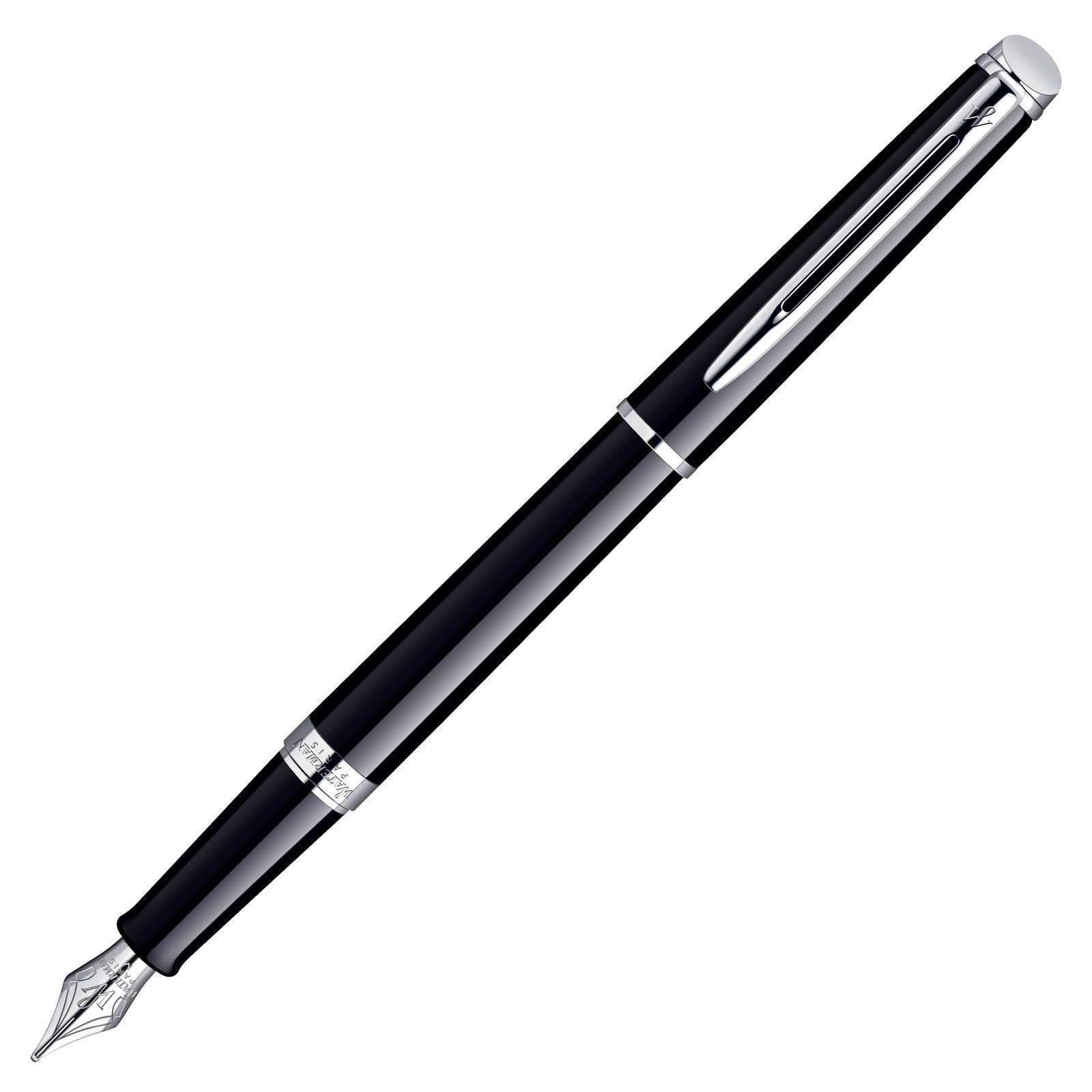 Stylo plume WATERMAN Hémisphère - Noir Laqué CT - Fine (F) -
