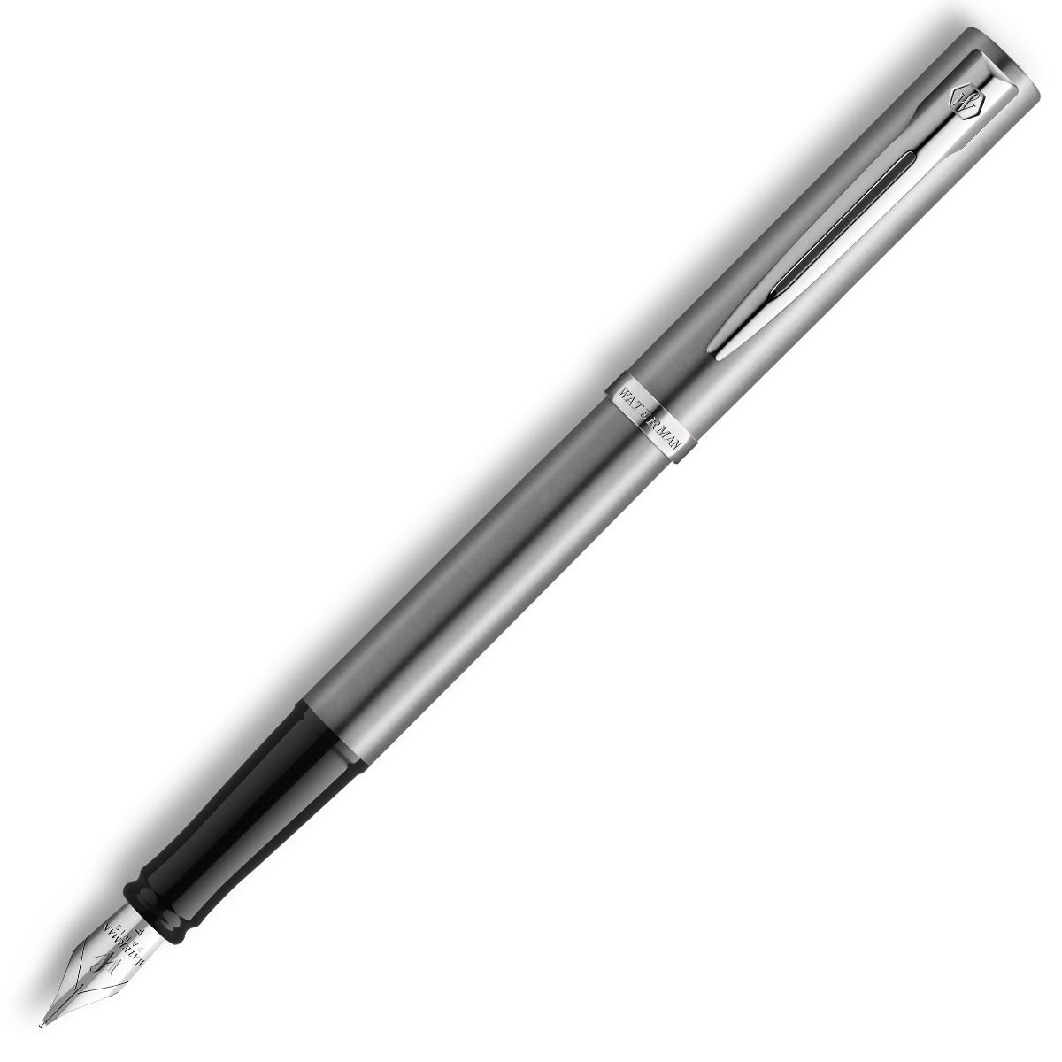 Stylo plume WATERMAN Impression - Acier Métallisé CT - Fine (F) - 3026982254504