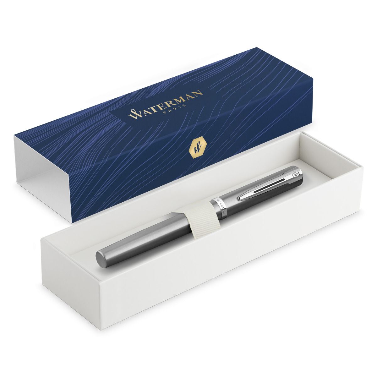 Stylo plume WATERMAN Impression - Acier Métallisé CT - Fine (F) - 3026982254504