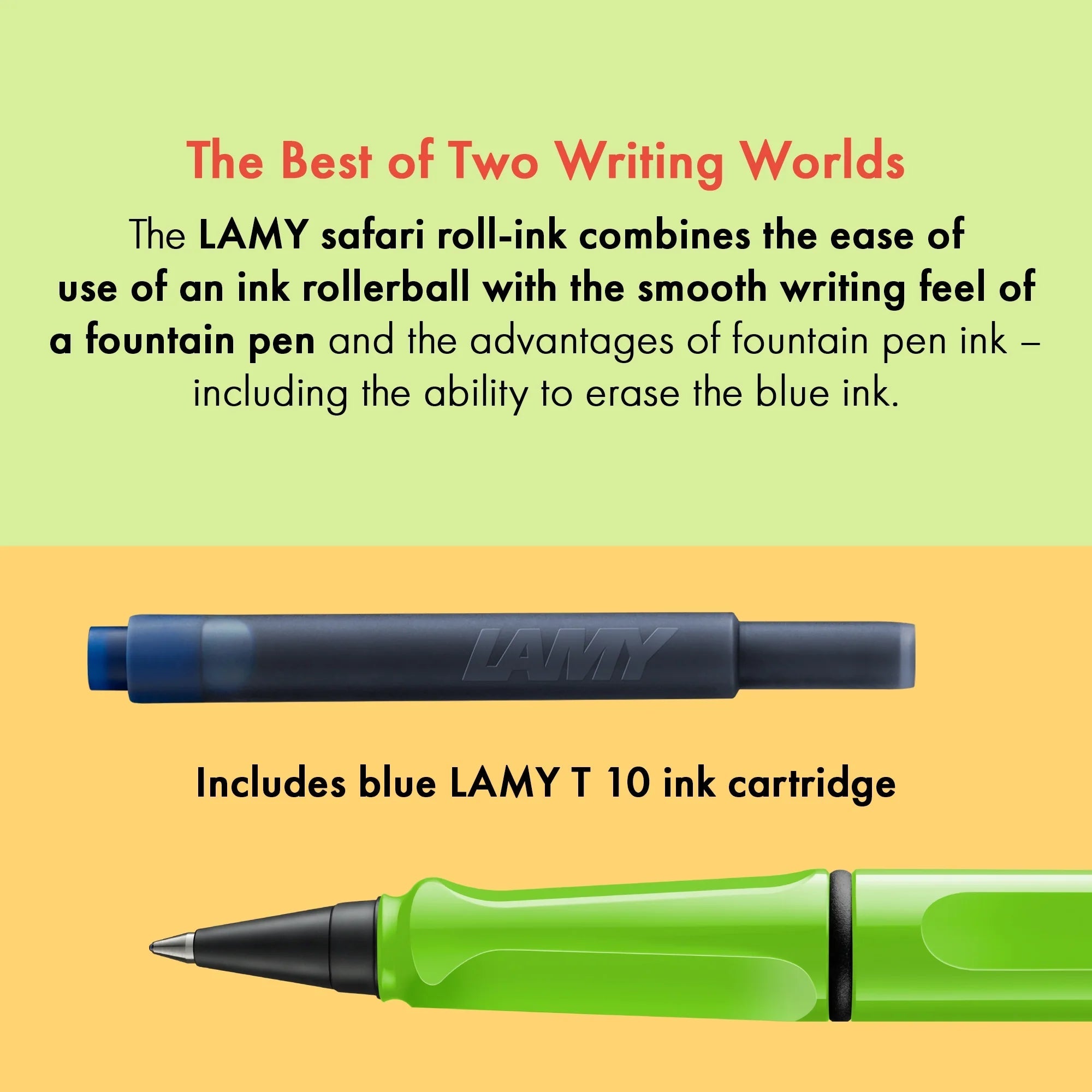 Stylo roller à cartouches LAMY safari - Green -