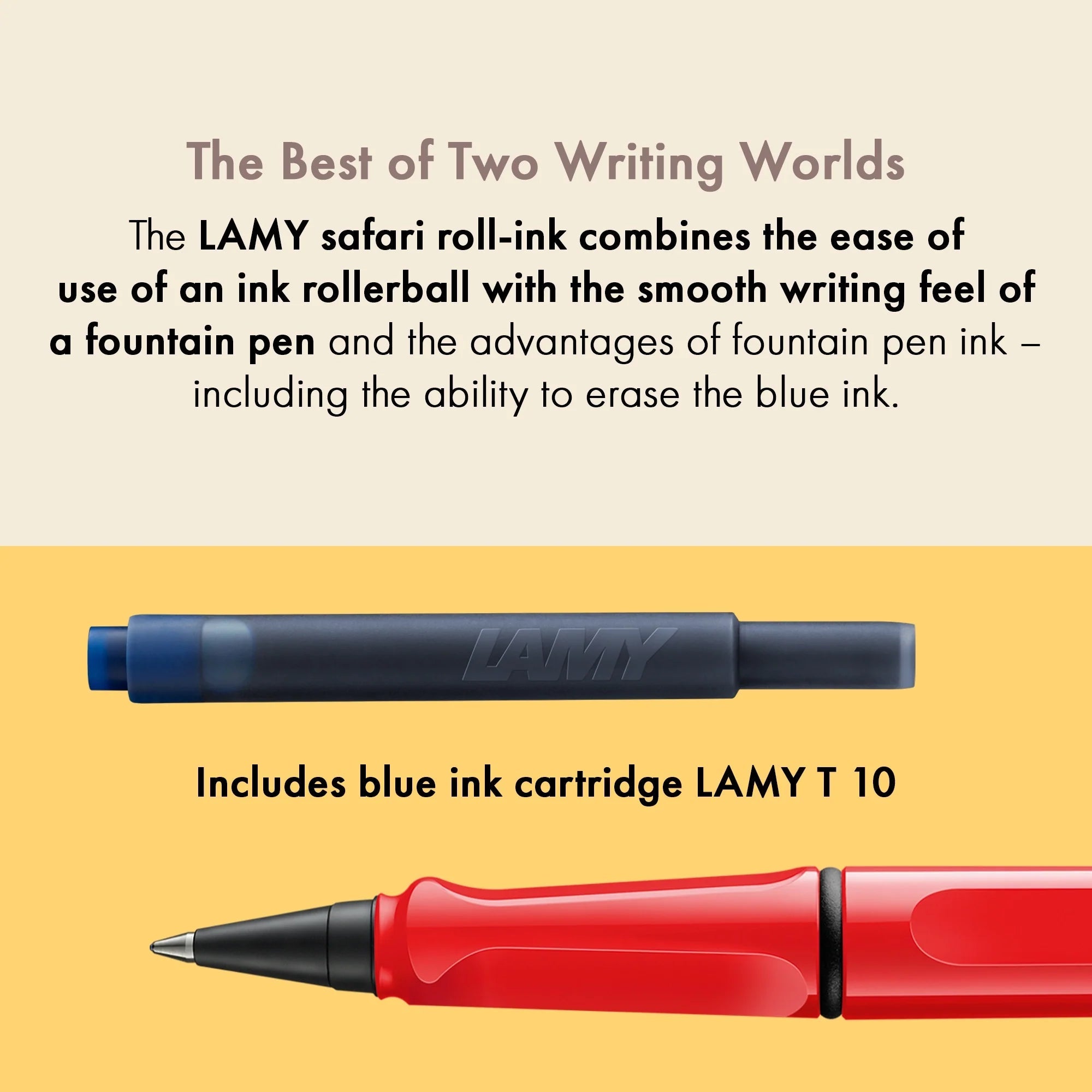 Stylo roller à cartouches LAMY safari - Red -