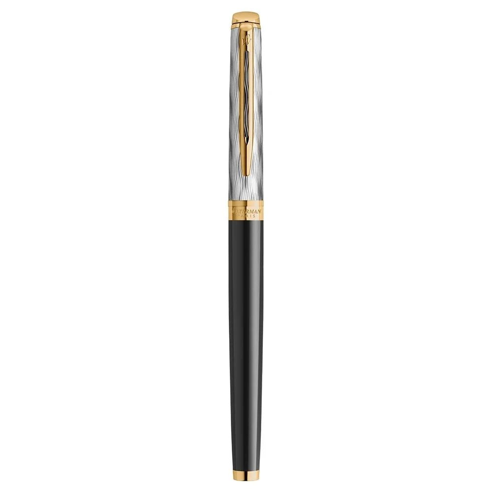 Stylo roller WATERMAN Hémisphère Reflets de Paris - Fine (F) - Noir - -