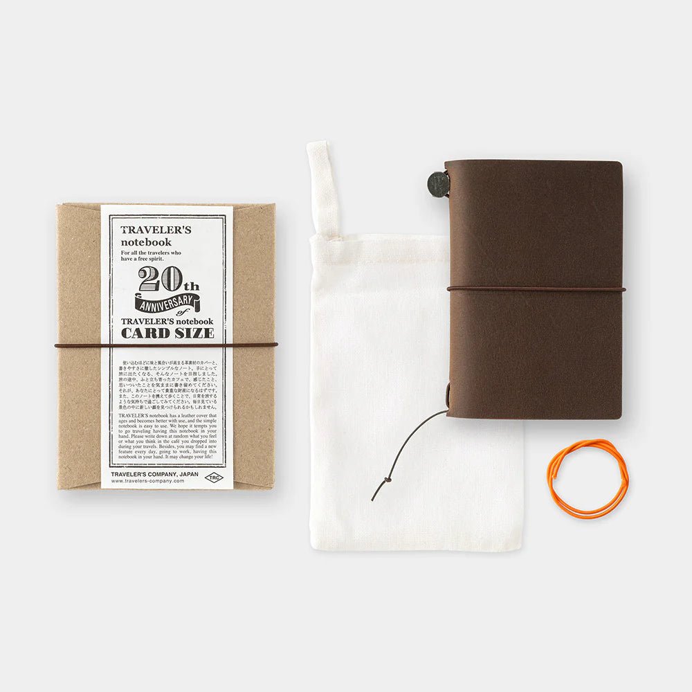TRAVELER'S notebook 20TH ANNIVERSARY SET - card size - marron - 4902805154123