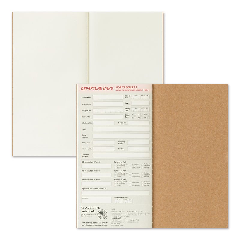 TRAVELER'S notebook - agenda mensuel 2026 (regular size) -