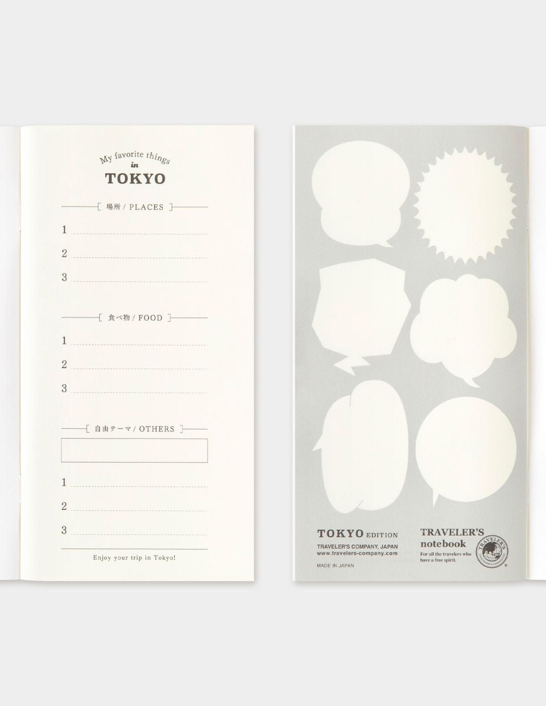 TRAVELER'S notebook - carnet pages blanches TOKYO EDITION - TN Regular size - Uni -