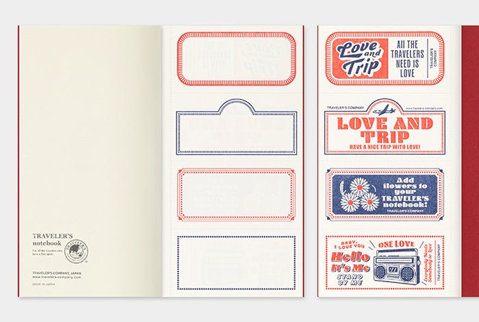 TRAVELER'S notebook LOVE AND TRIP Red - carnet papier crème (regular size) -