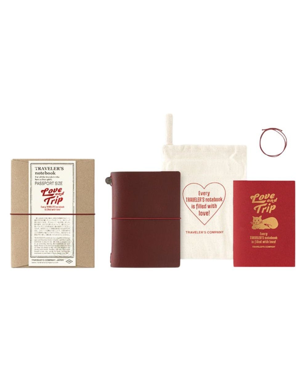 TRAVELER'S notebook LOVE AND TRIP Red - passport size - rouge -