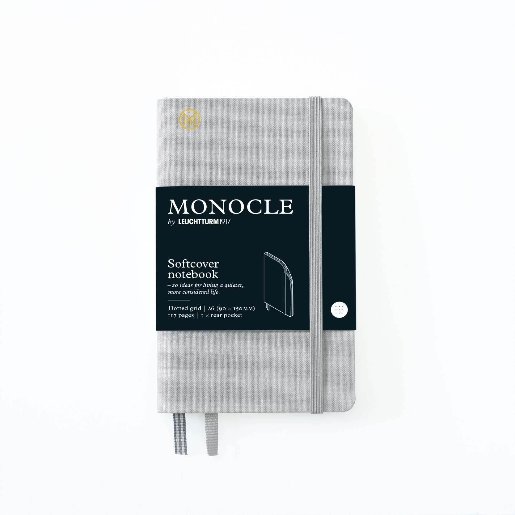 Carnet Souple Monocle by LEUCHTTURM1917 - A6 - Pointillé - Light Grey -