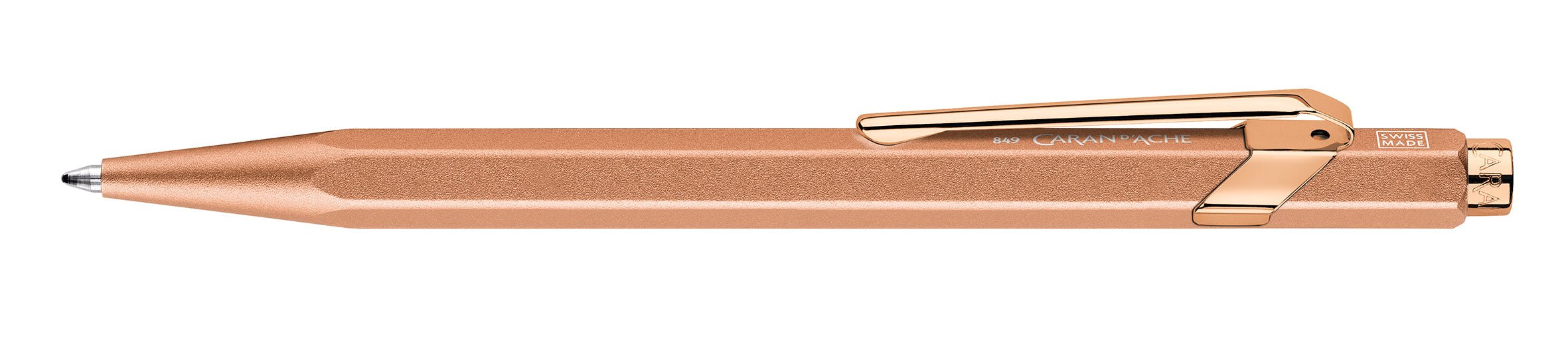 Stylo bille CARAN D'ACHE 849 PREMIUM Brut Rosé - Medium (M) - Or rosé - 7630002328869